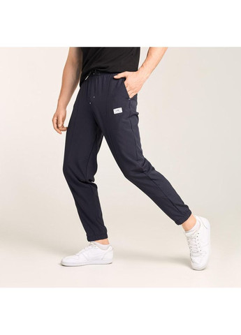 Темно-синие спортивные, повседневный, кэжуал демисезонные джоггеры брюки Vakko