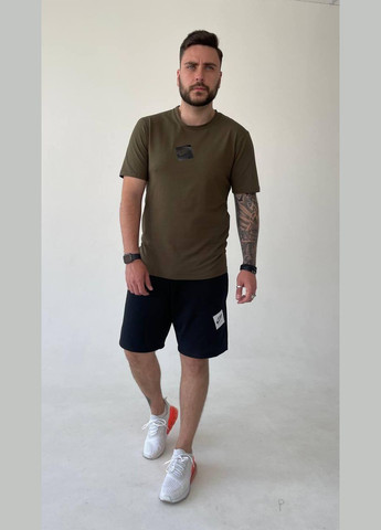 Хакі (оливкова) 2 в 1 футболка + шорти тканина стрейч високої якості No Brand