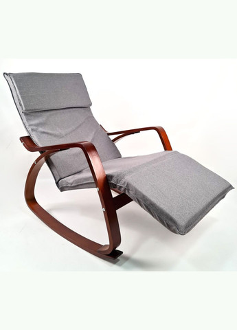 Кресло-качели ARC001 Walnut Grey с подлокотниками и регулировкой подножки AVKO (329444488)