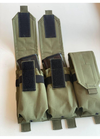 Підсумок потрійний для магазинів АК закритий з MOLLE(Піксель)(Олива)(Мультикам) Олива MorningStar (365783767)