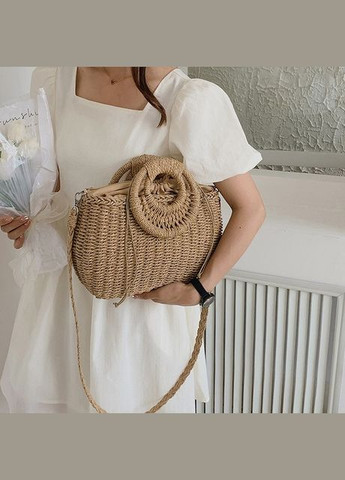 Женская летняя плетеная сумка кросбоди с круглой ручкой и затяжкой внутри ZANZIBAR No Brand (293510669)