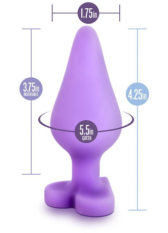 Анальна пробка PLAY WITH ME CANDY HEART FUCK ME PURPLE Blush (306441521)