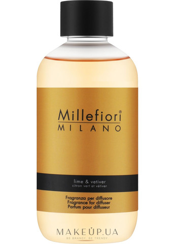 Наповнення для аромадифузора Natural Lime & Vetiver Diffuser Refill 250ml (1158397-31156775) Millefiori (368628916)