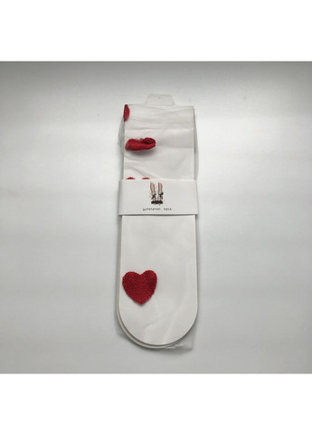 Білі жіночі фатинові шкарпетки з сердечками сердечка (360897276)