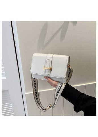 Белая женская сумка с тканевым ремешком КиП (270016477)