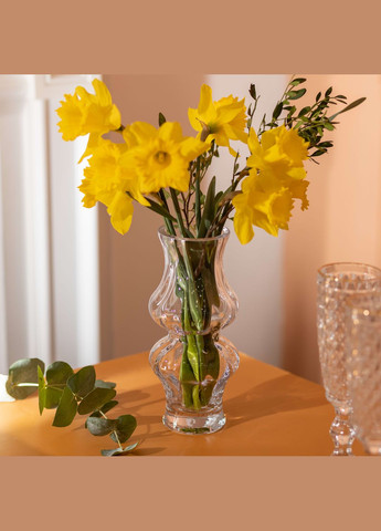 Ваза декоративна скляна фігурна 20.5 см, Flower Season (328446405)