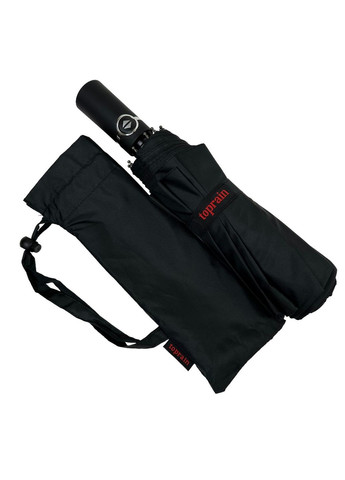 Чорна чоловіча складана парасолька автоматична Toprain (288188348)