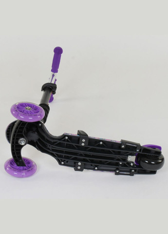 Самокат 5в1 19870. Абстракція, 3 PU колеса з підсвічуванням. Фіолетовий Best Scooter (291985670)