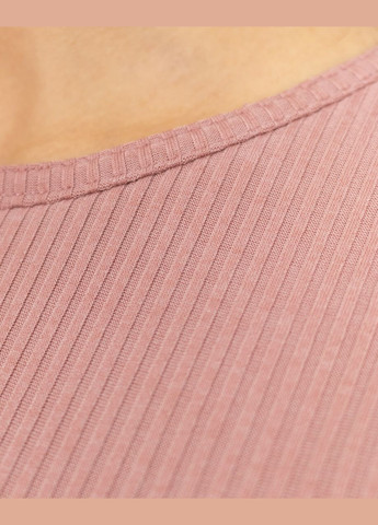 Пудрова всесезон піжама жіноча рубчик футболка з шортами пудровий Maybel