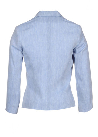 Голубой женский короткий льняной женский пиджак (ll16750669) LadyLike - демисезонный