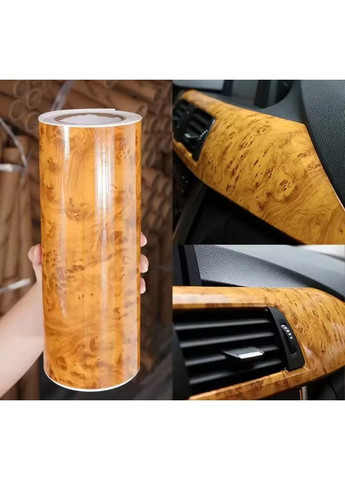 Глянцева вінілова плівка з вуглецевого волокна для авто 40 см довжина 150 см Gloss Wood Grain No Brand (368672444)