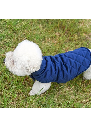 Утеплена куртка-жилетка на подвійному флісі на ліпучках для собак, котів, розмір S, синя Том.М (366431447)