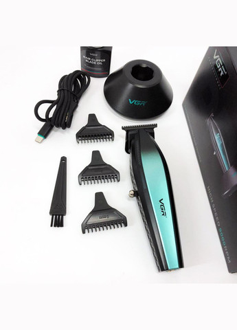 Машинка для стрижки волосся з потужним мотором XPRO V-992 GREEN з насадками 1-2-3 мм VGR (364666077)