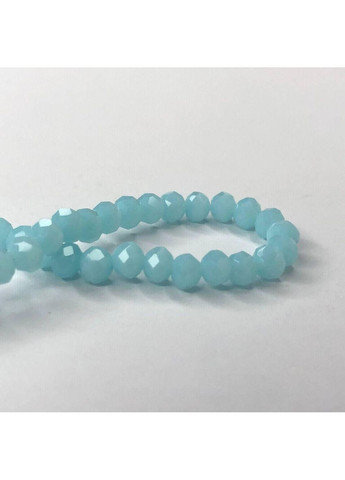 Намистини кришталеві рондель 4х3мм, нитка-130 шт, блакитний матовий Plus-plus (354795372)