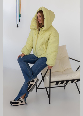 Желтая зимняя зимняя короткая куртка селин MioRichi