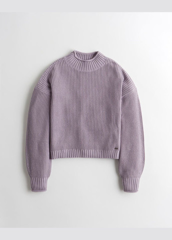 Темно-ліловий демісезонний светр жіночий - светр hc8521w Hollister