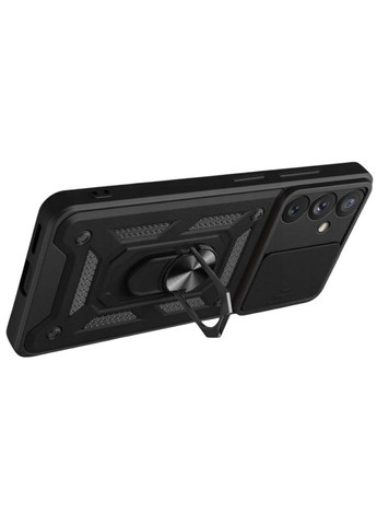 Чохол Shockproof для Samsung Galaxy S24 Plus (SM-S926) - протиударний, з підставкою і шторкою камери - Black Primo (368999131)