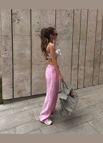 Женский костюм из льна: рубашка и брюки свободного кроя. MonCher (339042840)