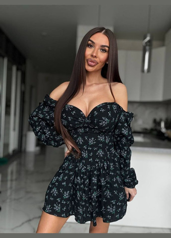 Женский комбинезон в цветочный принт. Adelante комбинезон-шорты цветочный чёрный кэжуал, вечерний муслин