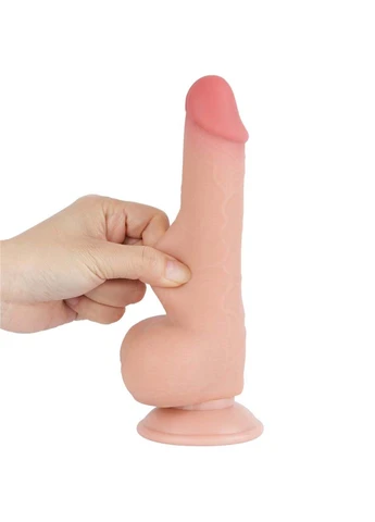 Фалоімітатор зі шкірою на присосці Sliding Skin Dual Layer Dong Flesh 7.5 Lovetoy (305664433)