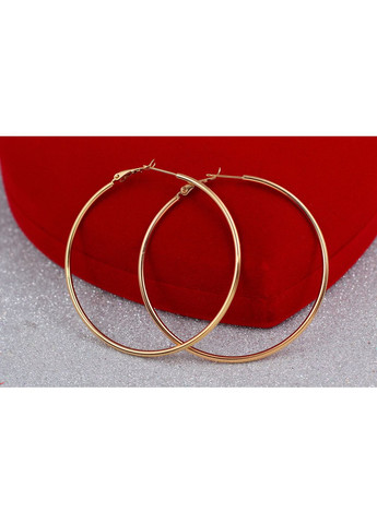 Сережки кільця 6 см гладкі золотисті love-shopping Xuping Jewelry (355798389)