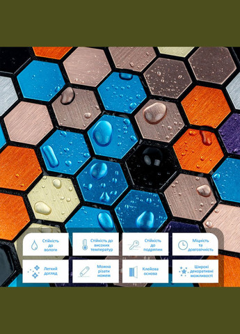 Самоклеюча алюмінієва плитка 300х300х3мм SW-00001932 No Brand (316050972)