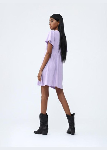 Сиреневое вечернее, джинсовое, кэжуал, повседневный стильное платье Lefties однотонное