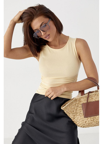 Трикотажная майка с драпировкой Lurex — 370379938