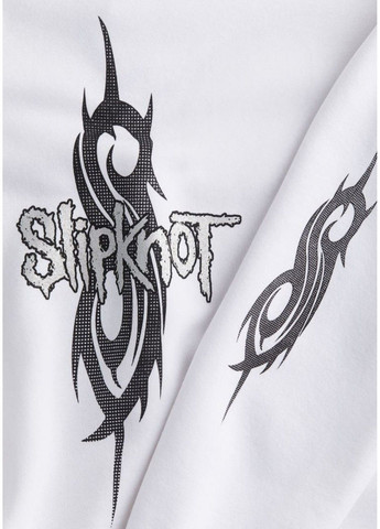 Білий демісезонний жіночий світшот оверсайз з принтом н&м (57730) xs білий H&M