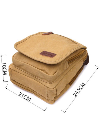 Чоловіча сумка через плече текстильна із двома відділеннями Vintage пісочна (sku_22229) No Brand (328922453)