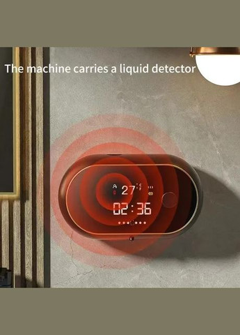 Сенсорний диспенсер настінний дозатор для мила з годинником MYX-W2 Black No Brand (302243394)