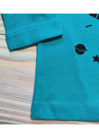 Голубой демисезонный повседневный, домашний лонгслив Cool Club с абстрактным узором