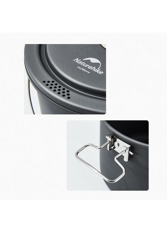 Набір посуду (2 каструлі, казанок, сковорідка) CNH22CJ002, алюміній (A-016853) Naturehike (319391751)