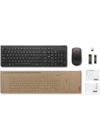 Комплект клавіатура та миша 4X31N50709 Essential Wireless Keyboard and Mouse Combo Gen2 Ukraine Lenovo (362712509)