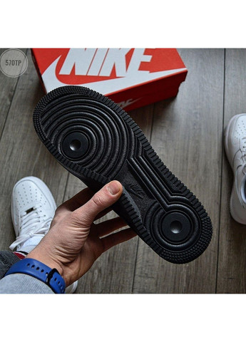 Чорні Осінні кросівки чоловічі Nike Air Force 1 Low 07 Premium Black CW2288