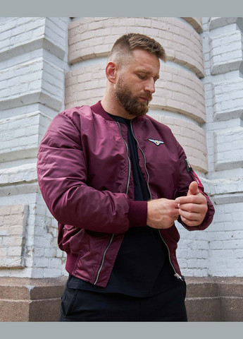 Бордова демісезонна бомбер ma-1 Olymp 21-BM-001/Н-WH