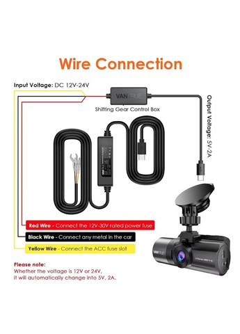 Кабель VP03 Hardwire Kit for Dash Cam Vantrue (346496620)