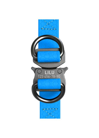 Шлея для собак водостійка WAUDOG Waterproof, з QR-паспортом, металева пряжка-фастекс,, Ш 15 мм, Д 30-39 см блакитний No Brand (363199543)