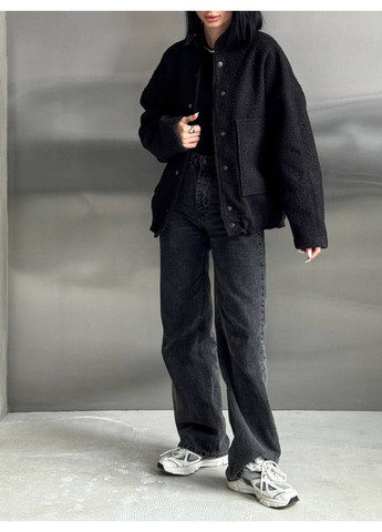 Бомбер женский оверсайз в стиле Zara с барашек(замеры в описании) Vione на кнопках (368708714)