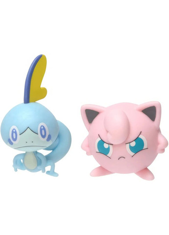 Набір бойових фігурок Покемон Соббл, Джіггліпуф - Pokémon, Sobble, Jigglypuff, Battle figure pack Shantou (301084304)