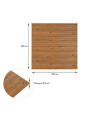 Самоклеюча декоративна 3D панель 700x700x8.5мм Бамбук Дерево (072) SW-00000097 Sticker Wall (362095098)