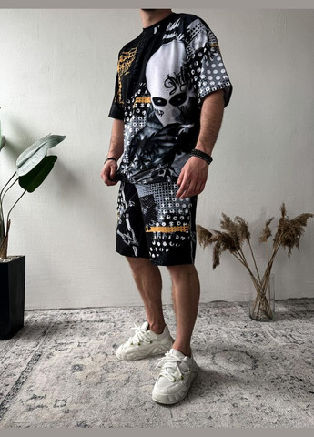 Комплект футболка шорты мужской оверсайз лето весна осень с принтом No Brand (370966237)