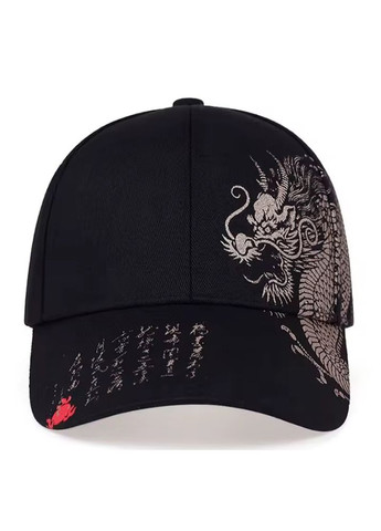 Біла літня кепка з принтом дракона в китайському стилі, бейсболка з вигнутим козирком, унісекс No Brand (366547178)
