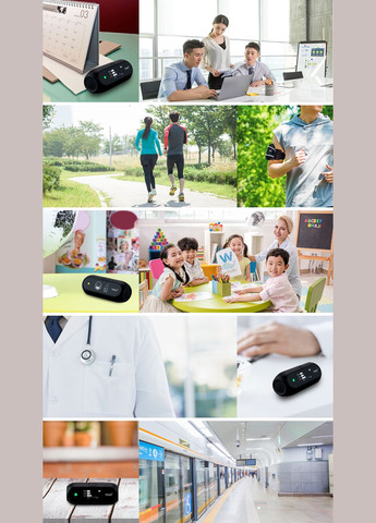 black. Аналізатор якості повітря (CO2, VOC, PM2.5, PM10, Temp., Hum.) Huma-i (308845711)