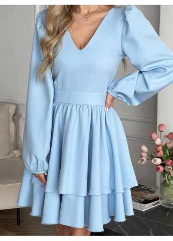 Блакитна сукня Garna однотонна