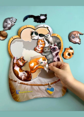 Пазл с милыми котятами для увлекательного досуга Ubee (391548184)