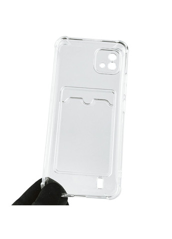 Чехол для C11 (2021) с бронь углами с карманом для карточек k-pop на реалми C11 прозрачный Realme (366232808)