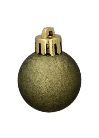 Ялинкова іграшка (5900779877153_2) Chomik пластикові кульки компл. 24 шт, 3см, оливкові (368563941)