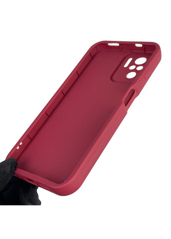Чохол силіконовий Soft Touch для Redmi Note 10 бордовий (Повний захист камери) Xiaomi (366387828)