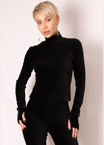 Черный демисезонный джемпер женский №1601 Leinle